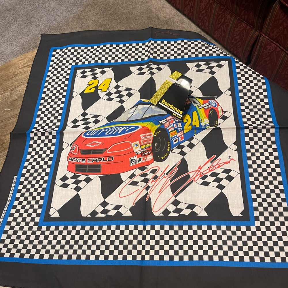 MAC Cosmetics Racing Bandana with Checkered Design